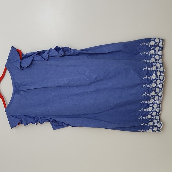 Pappagallo 100% cotton blue sleeveless dress size 16 - Picture 7 of 13